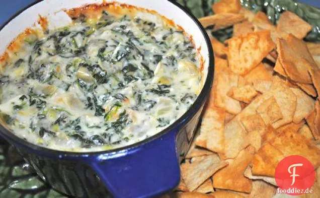 Gorgonzola Spinat und Artischocke Dip