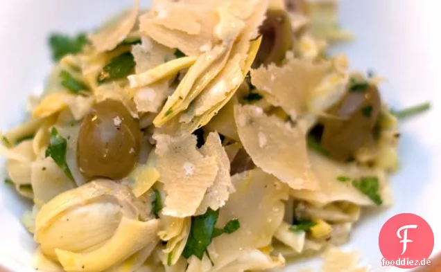 Abendessen heute Abend: Artischocken-, Oliven- und Zitronennudeln