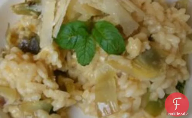 Risotto mit Artischockenherzen und Zitrone