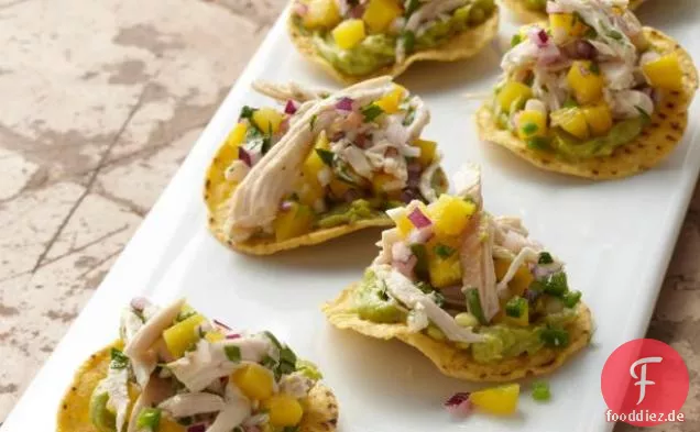 Mini Huhn und Mango Tostadas