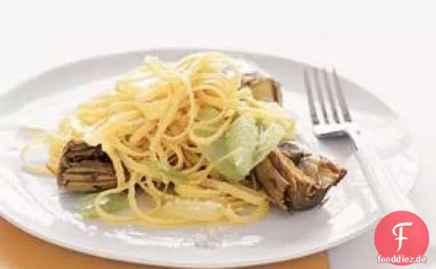 Linguine Mit Artischocken Und Lauch