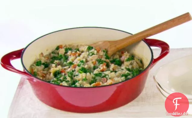Risotto mit Speck und Grünkohl