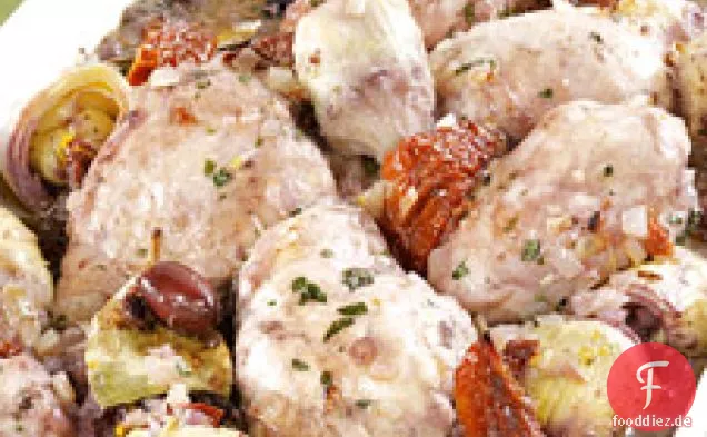 Hähnchenbrust mit sonnengetrockneten Tomaten und Artischockenherzen