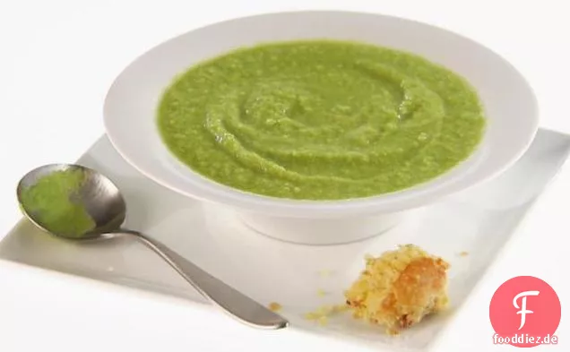Erbsen-, Salat- und Fenchelsuppe