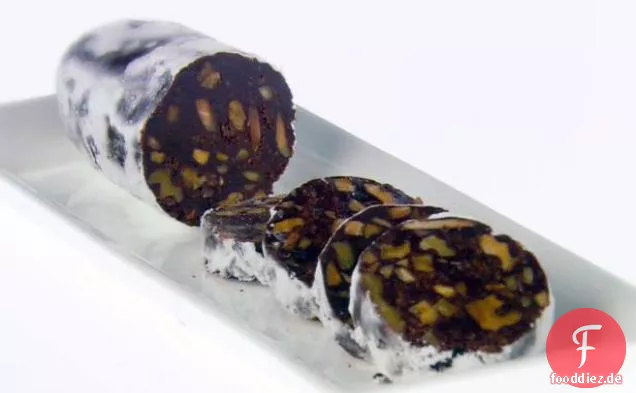 Schokoladen-Dessert Salami
