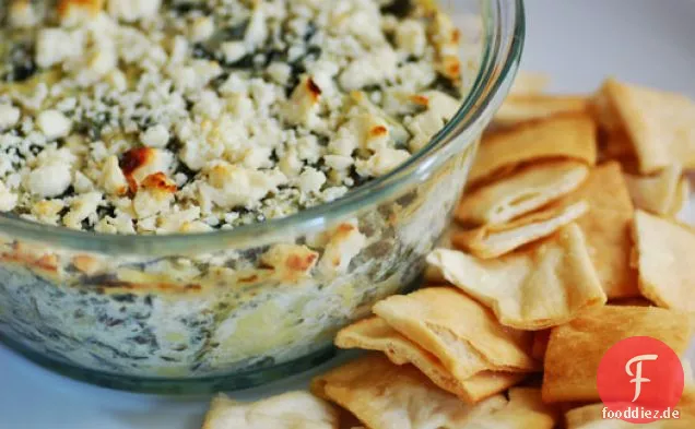 Spinat-Artischocken-Dip Mit Feta