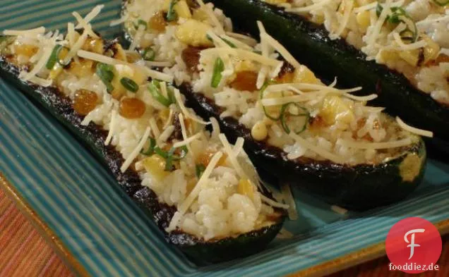 Gegrillte Gefüllte Zucchini
