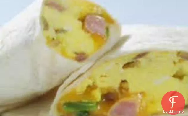 Online Runde 2 - Schinken und Käse Frühstück Burrito