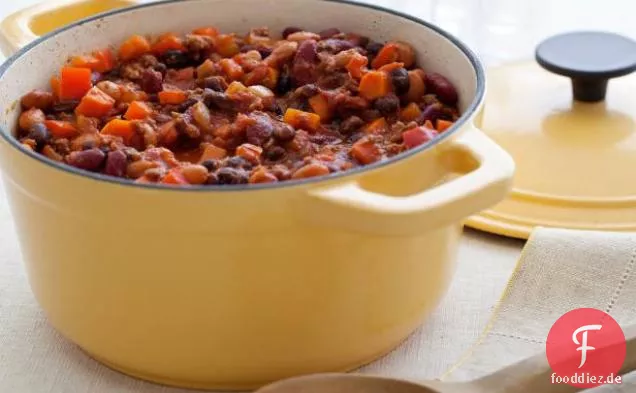 Drei Bohnen und Rindfleisch-Chili