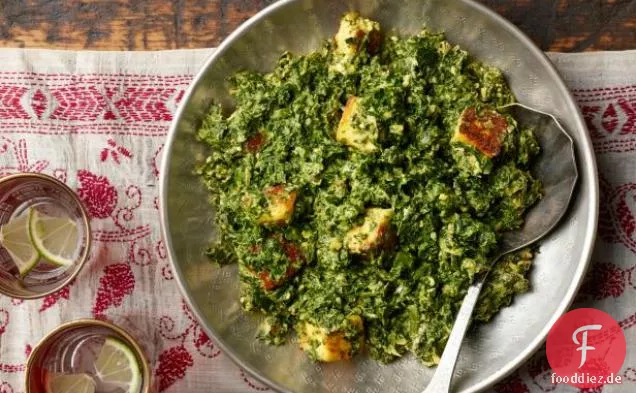 Saag Paneer: Spinat mit indischem Käse