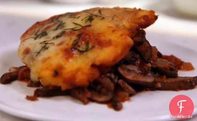 Pilz-Marsala-Auflauf mit Polenta-Kruste