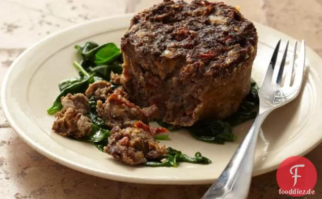 Veggie Hackbraten mit Pilzen und sonnengetrockneten Tomaten