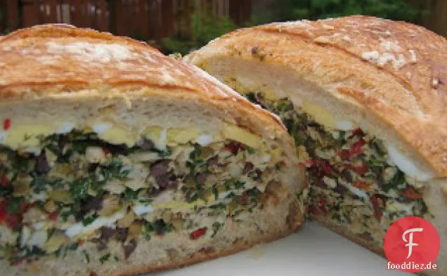 Oliven-Und Jarlsberg-Sandwich