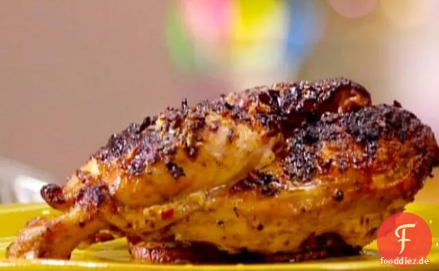 Gegrilltes Hähnchen mit Dijon und Meyer Zitrone