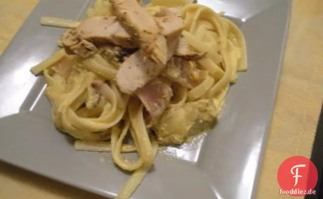 Huhn-Und-Artischocken-Fettuccine