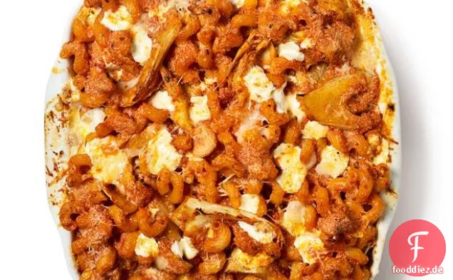 Gebackene Cavatappi Mit Artischocken und Fenchel