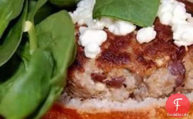 Feta-Käse-Truthahn-Burger