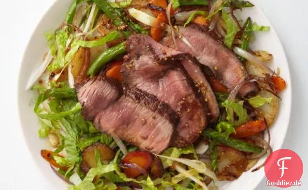 Gebratener Gemüse-Steak-Salat