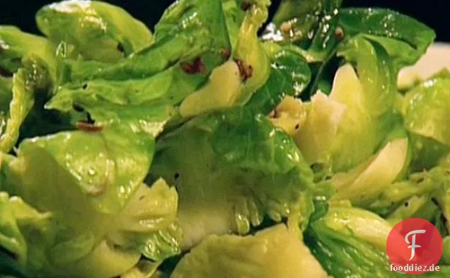 Braune Butter sautierten Rosenkohl