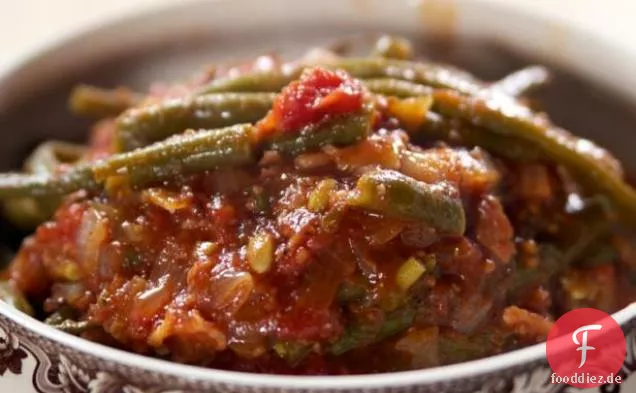Grüne Bohnen und Tomaten