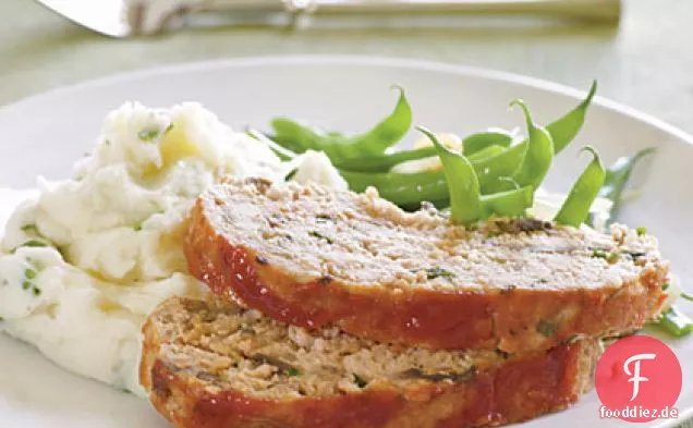 Würziger Putenfleischbrot mit Ketchup-Topping