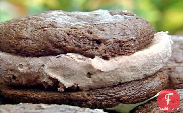 Doppeltes Schokoladeneis-Sandwich