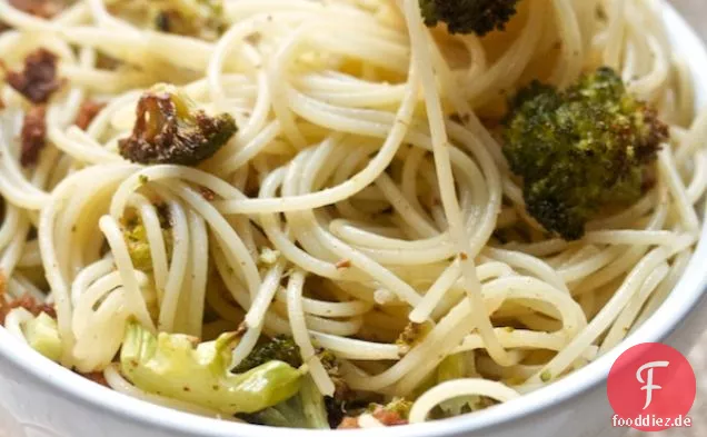 Braune Butter Brokkoli Spaghetti