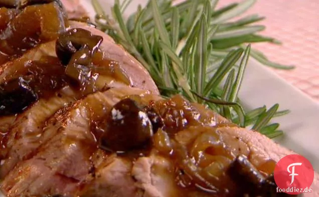 Gebratene Schweinelende mit Pilzsauce