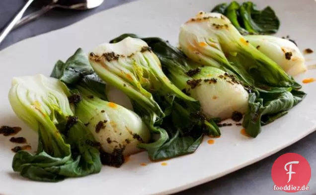 Gesundes würziges gedämpftes Baby Bok Choy