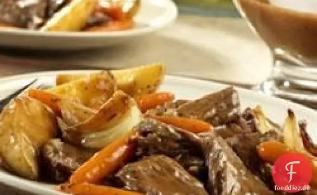 Wochentag Schmorbraten und Gemüse