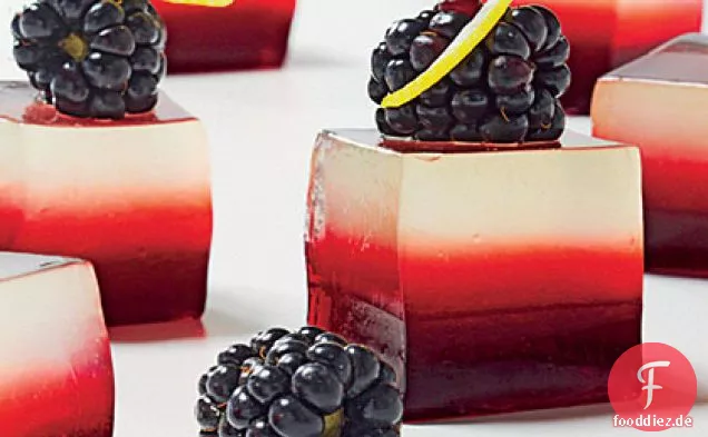 Zitronige Brombeere-Wodka Gelée