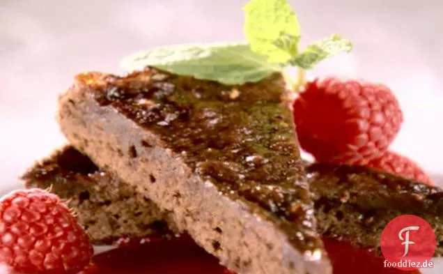 Dreifache Himbeer-Brownie