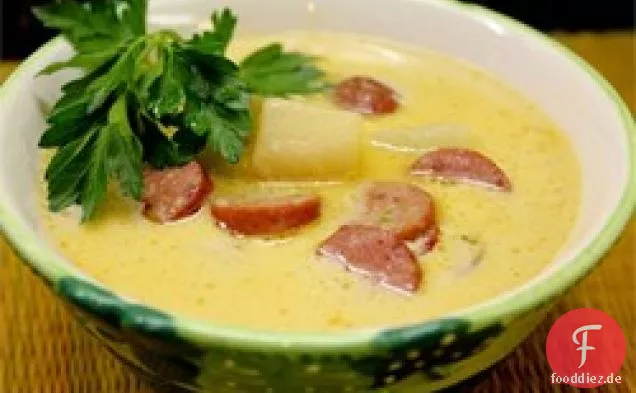 Wurst 'n Stout Käsesuppe