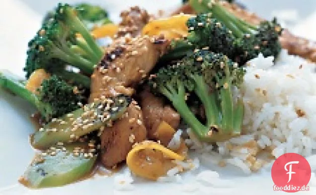 Huhn, Brokkoli und Zitrone Stir-fry