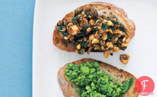 Walnüsse und Parmesan Bruschetta