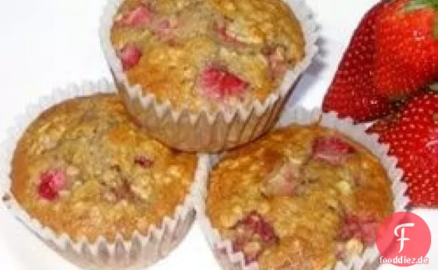Erdbeer-Zimt-Haferflocken-Muffins