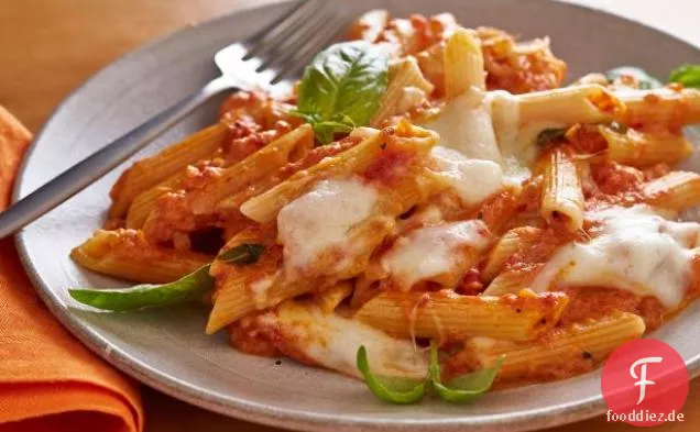 Gebratene Tomaten Penne alla Wodka