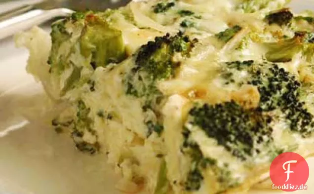 Crustless Brokkoli und Käse-Quiche