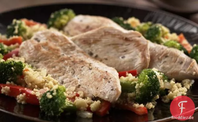 Truthahn und Brokkoli mit Couscous