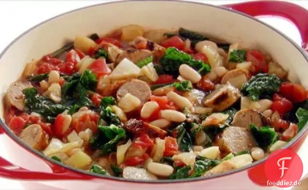 Cannellini Bohnen- und Wursteintopf
