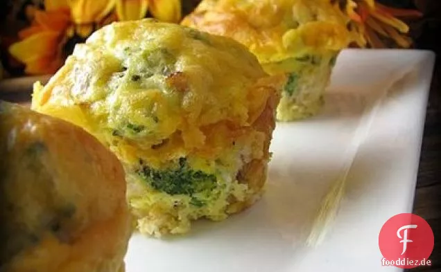 Brokkoli Cheddar und Wurst Ei Muffin Pull-a-Teile