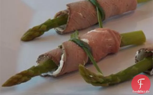 Spargel Rindfleisch Bündel