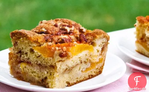 Frischer Pfirsichkuchen