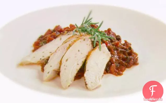 Rosmarin und Senf Huhn mit Gemüse-Bolognese