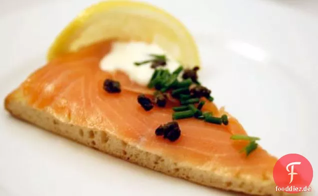 Neujahrsbrunch: Fougasse mit schottischem Räucherlachs, gebraten