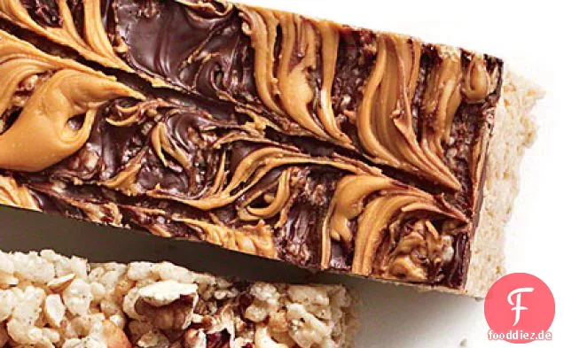 Schokoladen-Butterscotch Chewy Crispy Bars