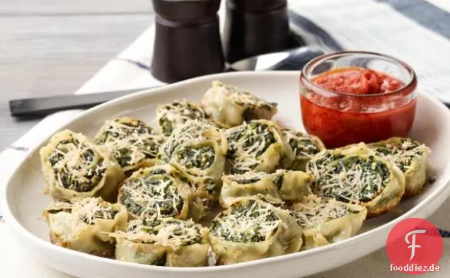 Frische Pasta-Rollatini mit Spinat und Ricotta