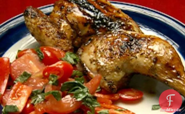 Jerk Chicken und Tomatensalat