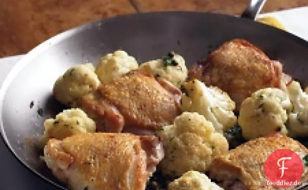 Huhn mit Blumenkohl und Petersilie