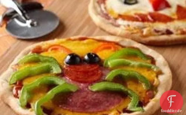 Gruselige Mini-Pizzen